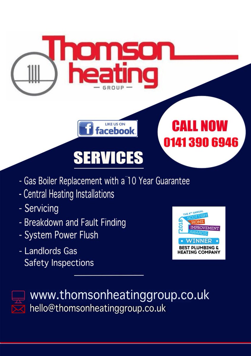 localphonebox's tweet photo. Here’s a Hot 🔥 business on our leaflet in our local area
Thomson Heating experts in the Gas and Central Heating industry. They install , repair and service all types of gas boilers.

 #tradelocally #heating #boilerrepair #marketing #erskine #paisley #tlpbissue2 #thelocalphonebox https://t.co/7J7ytNNrrL
