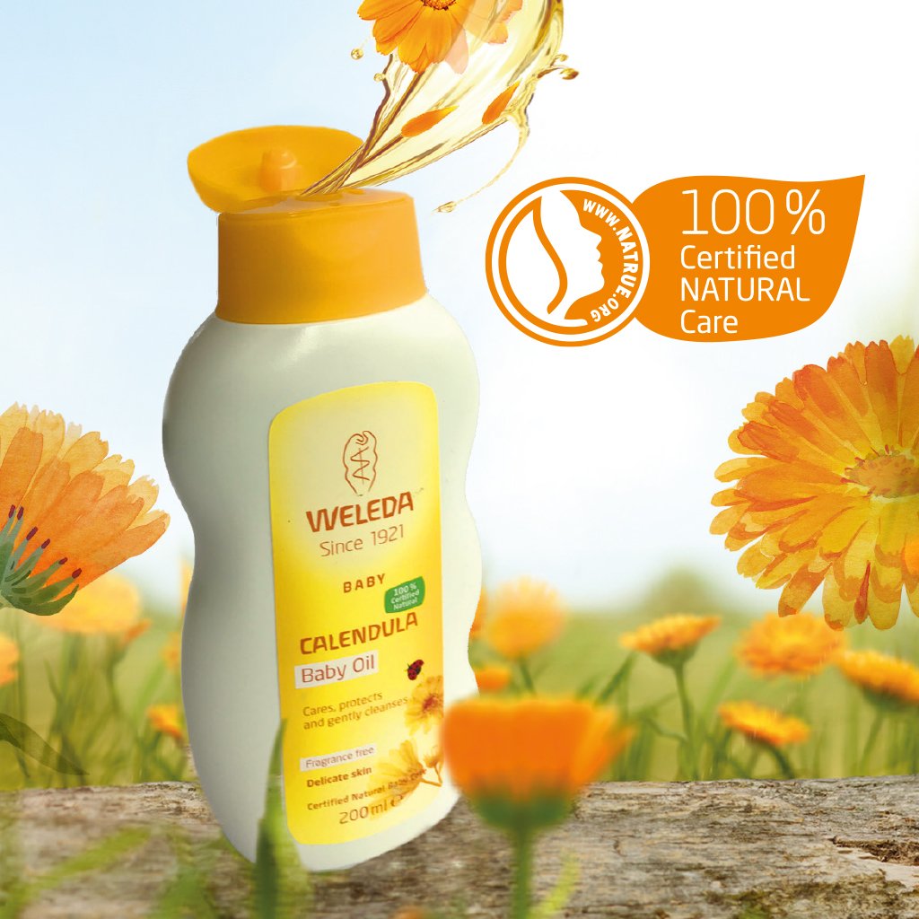 WeledaUK's tweet photo. Happy birthday Calendula Baby Oil - Still our baby, 60 years on! Did you know we sell a bottle of our Weleda Baby Oil every 60 seconds? https://t.co/Jv8YP4Bhis #weledababy #weledauk #weledacalendula #organicbaby https://t.co/RfisYXjniS