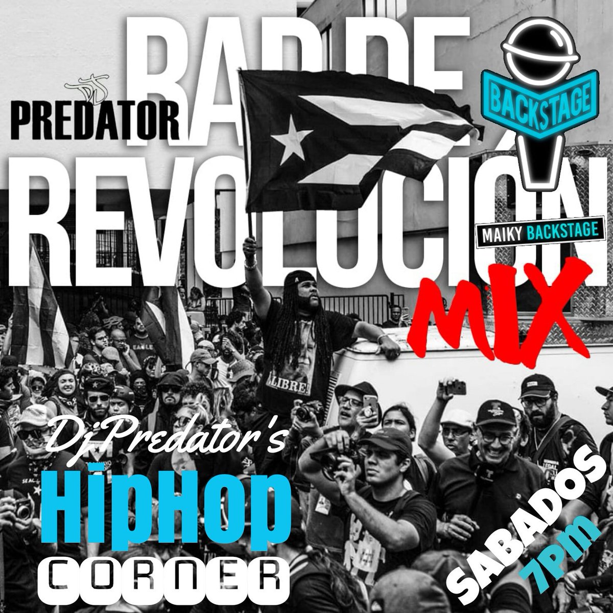 djpredatorpr's tweet photo. Hoy en #BackstageRadio
Especial de Musica de Revolucion
Con @frostburn_rm
Y @jacqmitorres
#HipHopCorner
#DjPredator
@maikybackstage

#HipHopCorner es mi programa de mixeos de HipHop, junto a #EdwinGarcia, que se transmite los Sabados a las 7pm por  
https://t.co/VS3jb3ZpTE https://t.co/fxrtmAVa7r