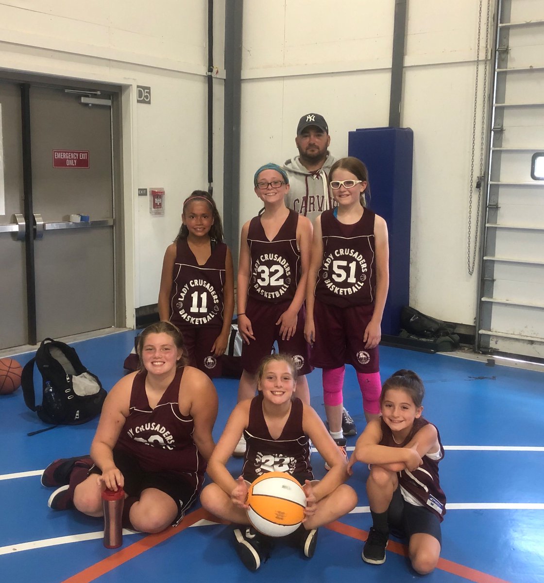 CCRogers5's tweet photo. Double OT against #1 team, 5 girls started, 2 fouled out, had to put in 3rd grader, still only lost by a point. Other team’s parents came over congratulating amazing team play! They have been moving that ball forward unselfishly. Coaches are doing something right!! 
@CarverLCB1 https://t.co/KrSDJCyn1t
