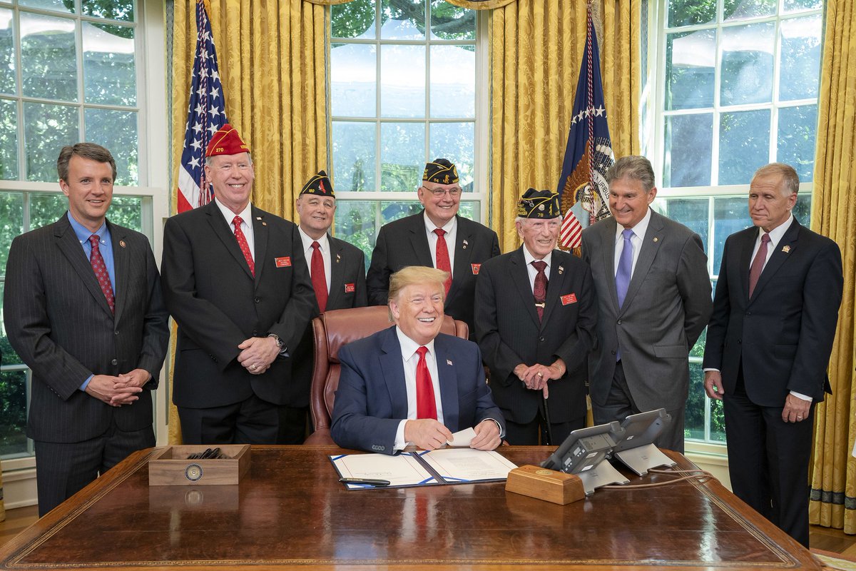 WhiteHouse45's tweet photo. President @realDonaldTrump has signed the LEGION Act, allowing the @AmericanLegion to extend benefits to 6 million additional veterans! https://t.co/nFElewmWGv