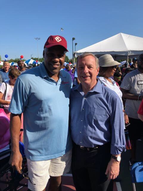 DickDurbin's tweet photo. Great to see @KwameRaoul &amp; @BillLowryFor3 at today's #BudBillikenParade. #Bud90 https://t.co/X8YGE7Rxmq