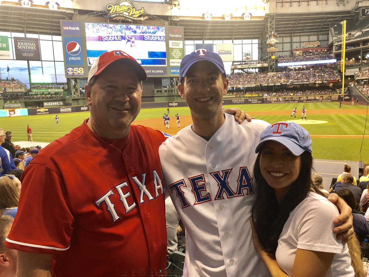 bktexas33's tweet photo. This was my 20th MLB ballpark and I can say without question the Brewers have the friendliest fan base I have encountered . Thank you for a wonderful experience...except for the walk off home run to beat us, I had a great time in Milwaukee!#TexasRangers #milwaukeebrewers https://t.co/8jbH1zWc0A