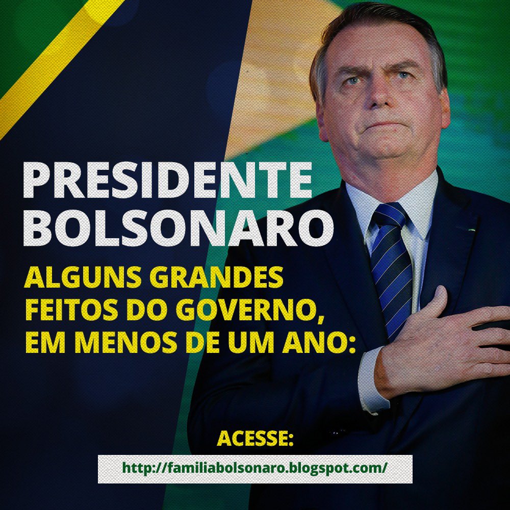 jairbolsonaro's tweet photo. Veja mais alguns avanços do Governo Bolsonaro que infelizmente o senhor(a) não verá na grande imprensa. https://t.co/EPlQJg62dp https://t.co/H4aanW4cng