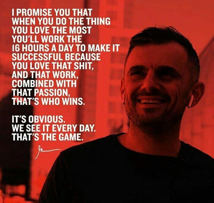 Hazloe3's tweet photo. The winning  #game of #success
1. Do what you love the most
2. Work 16 hours a day to make it a success
#. Be patient (emphasis mine)

#garyvee #thextraordinarionly #businessquote #hazloe3 #ThinkBIGSundayWithMarsha #2DaysDeclarationWithEmma #SuccessTRAIN #IQRTG #startup #SmallBiz https://t.co/gVIOaPYADY