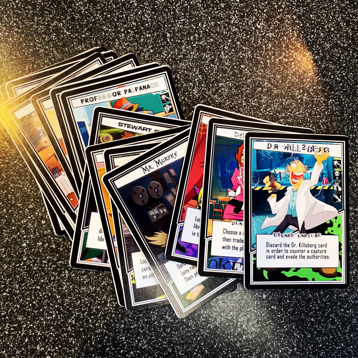 LamentStudios's tweet photo. Some of the first print #deathdealer cards were in the mailbox  tonight! The color and print looks great. We’re excited to finish the rest for the full game print to alpha test! 
#alamentodyssey #inerdia #lamentstudios  #thegamecrafter #wearedescendants #boardgames #ccg #cardgame https://t.co/1SkVniLGB1