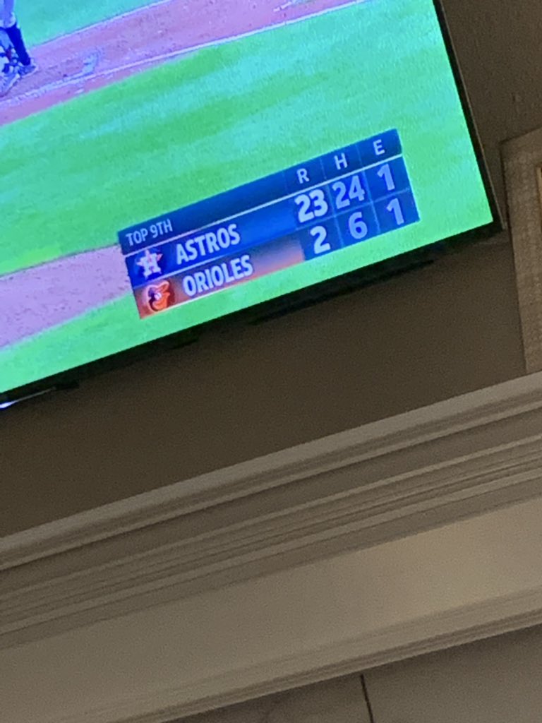 Lydia_Snyder08's tweet photo. No big deal. 23 runs on this Saturday night. @astros #TakeItBack https://t.co/uY7GGGyT7M