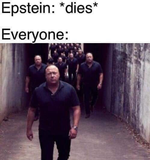 beinlibertarian's tweet photo. Epstein: dies

Everyone: https://t.co/f0qepoqk9X