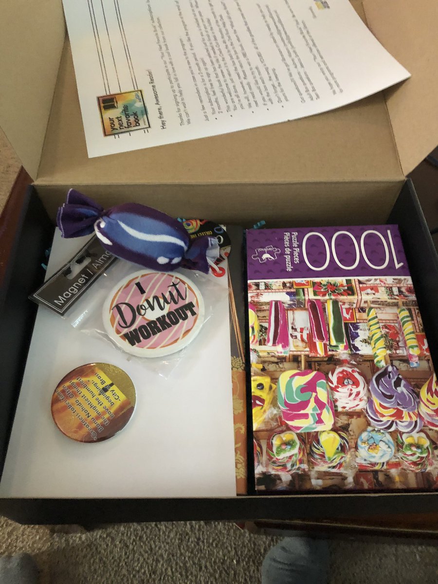 mrsrethmeier's tweet photo. How cute is this subscription box from GPL!? I have enjoyed reading this book as well! #cpcscreads #NationalBookLoversDay https://t.co/r3Sf2xGoIt