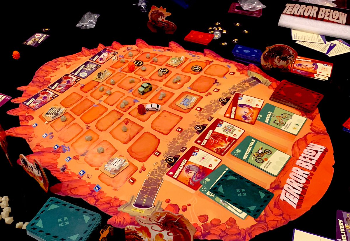 MeepleMaven's tweet photo. The #BoardGame that answers the question: "Where is the terror?" 🔥#TerrorBelow 🔥 
#RenegadeGameStudio #ActionPointAllowance Ⓡ https://t.co/uwsBHUoLOo