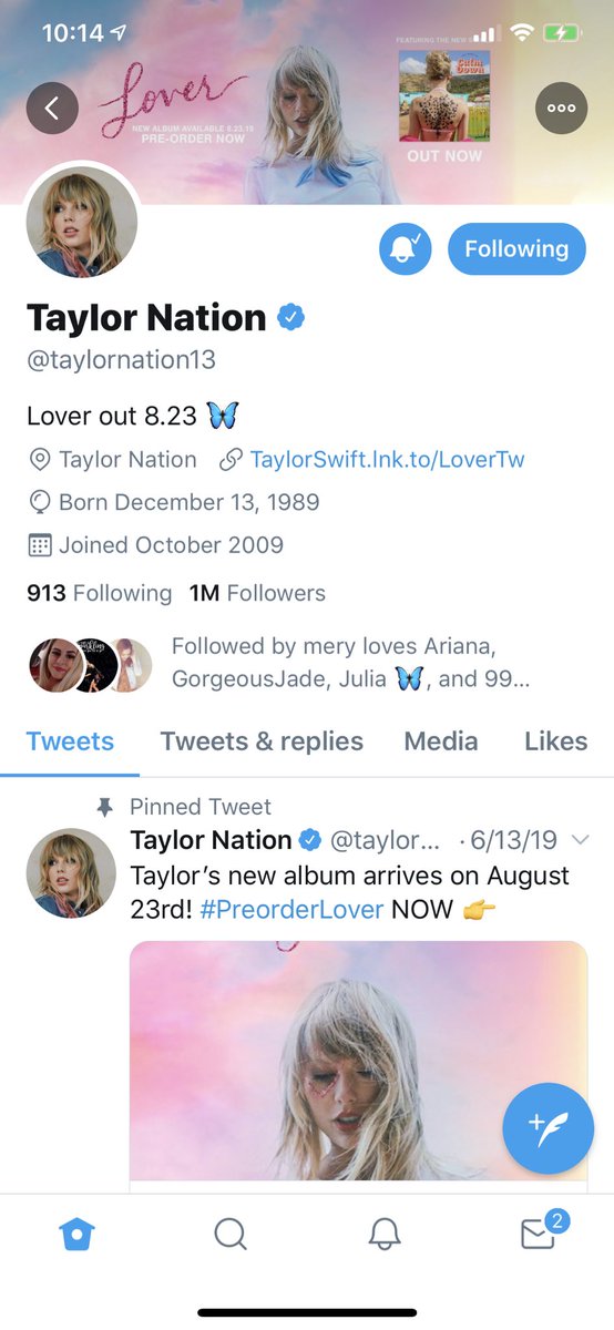 jessica_parks's tweet photo. Woohoo! 1 million followers! How amazing! Maybe you should go on a follow spree to celebrate! @taylornation13 #TAYLORNATIONTO1MILL https://t.co/0tB5o0TWfS