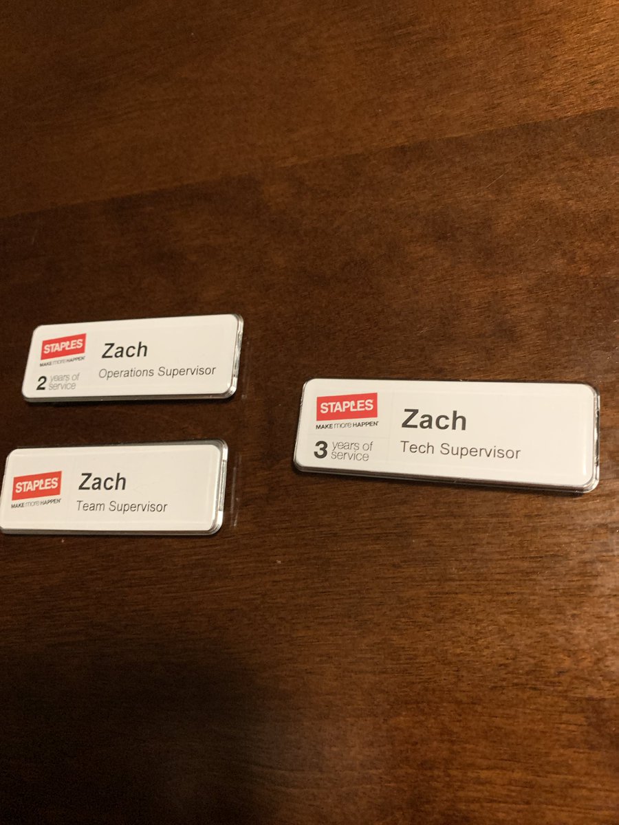 realzachhammond's tweet photo. Out with the old and in with the New! Super excited to begin leading the tech team @staplesstores in Southington.
#outwiththeoldinwiththenew #techsupervisor #staples https://t.co/IK5Z4Ko3QU