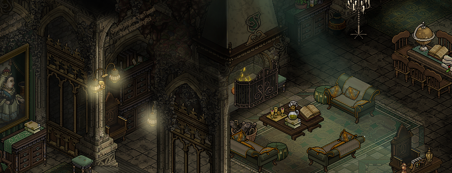 Salazar Slytherin valoraba mucho la astucia, el ingenio y la ambición al momento de elegir a los miembros de su casa..
#Slytherin #HabboHogwarts #pixelart #hogwarts