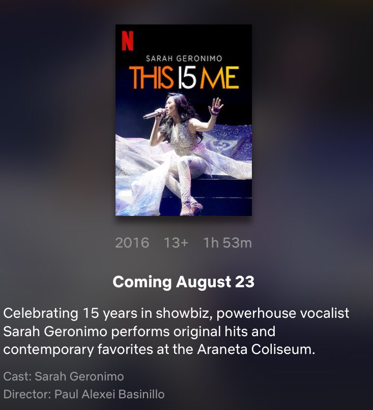 KapamilyaCha2's tweet photo. ITS OFFICIAL THE ASIA’s POP SUPERSTAR SARAH G’s “THIS IS ME CONCERT” ON NETFLIX!!!! ♥️

SAVE THE DATE GUYS!!! LETS TWEET AND MAKE HER TREND EVERYDAY SO THAT PEOPLE ALL OVER THE WORLD CAN SEE AND WATCH THIS ONE!!!! 

#SarahGonNetflix
#AsiasPopSuperstarSarahG https://t.co/OyRkGhxQ0W