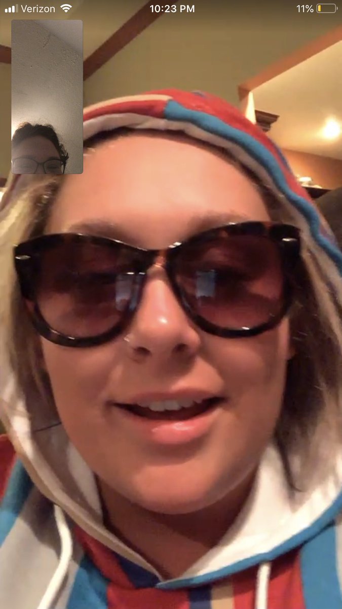 BethanyRoseGen's tweet photo. When best friends can’t get drunk together they improvise with FaceTime 😂 https://t.co/ffqgDiHP5j