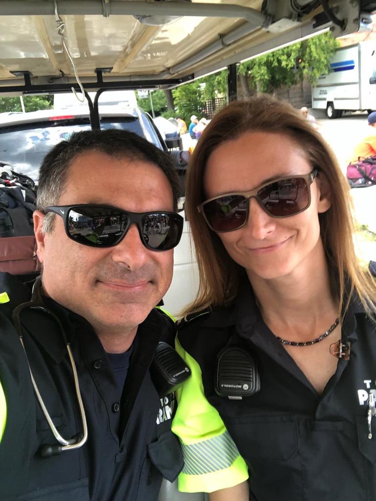 TorontoMedics's tweet photo. Coming together @taste_danforth. Working as one #tasteofthedanforth2019 educating the public while covering the event. Thank you for having us. ^py https://t.co/RXVhUoLNxo