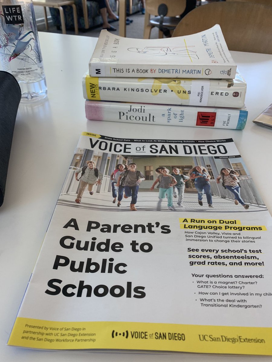 Enjoying the afternoon at our local library & especially loving the @voiceofsandiego #ParentsGuide to #PublicSchools ☺️👍🏼 📚 Great job with this @vosdscott @laurakohnlaura @SaraLibby @misskaylajj @willhuntsberry Suzy Reid @AshleyJPL @UCSDExtension @sdworkforce @PeterACallstrom