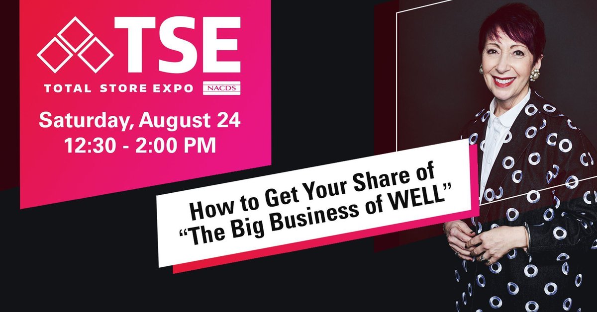WSLStrategic's tweet photo. Consumers expect everything they buy to help them be WELL. Yet at the same time they are redefining wellness. Where are you in The #BigBusinessofWELL? Catch our presentation at NACDS’s Total Store Expo, and get 4 tools, free! https://t.co/GUxPn8aRAA #NACDSTSE #WELLpath https://t.co/quuwEFwkBm