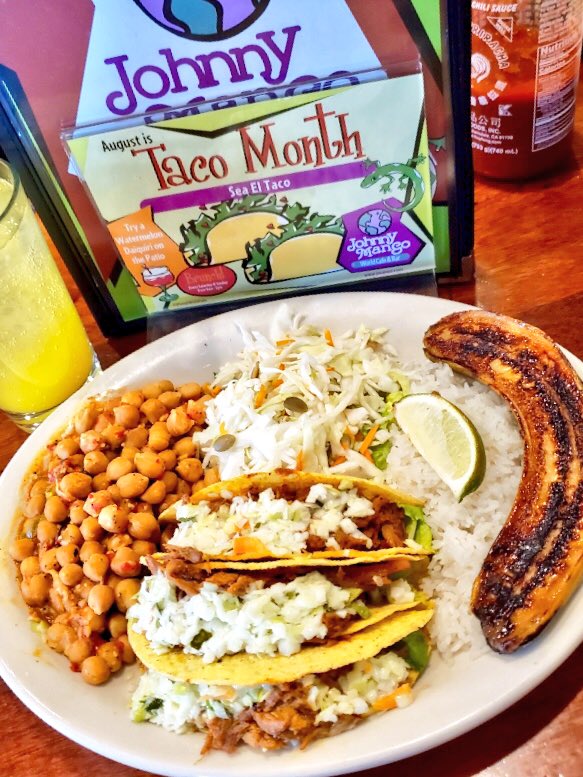 Summer flavors are on display in the OC! Pulled pork tacos. #delish #tacomonth #loveourmangoes #bringontheflava