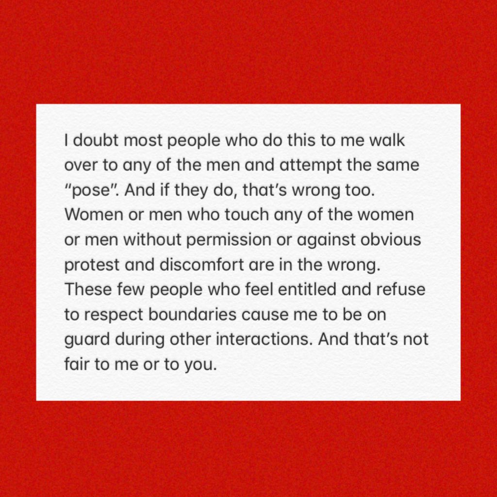 RealKellyKlein's tweet photo. Hey Team. 90% of the time, you guys are great and it’s a pleasure to meet you in person. But there is almost always one who tries to take advantage and does not respect boundaries...
Feel free to share any ideas in the comments. Thank you for reading this.
#TeamKlein https://t.co/c75Owt487I