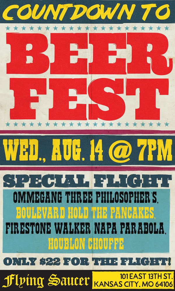 FlyingSaucerKC's tweet photo. Pretty exciting stuff happening @FlyingSaucerKC!  One month until #kcbeerfest and your last chance to get tickets before the price goes up! @FirestoneWalker @Boulevard_Beer @BreweryOmmegang @ChouffeUSA https://t.co/RFIYvPpmrS