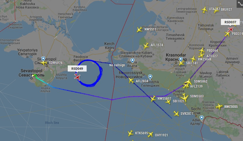 RDR_47's tweet photo. #RuAF #SpecialFlightSquadron #An148 RA-61716 14F114 (RSD037), operating from #SevastopolAB #Crimea. 2251z https://t.co/CgbBKnAE7w