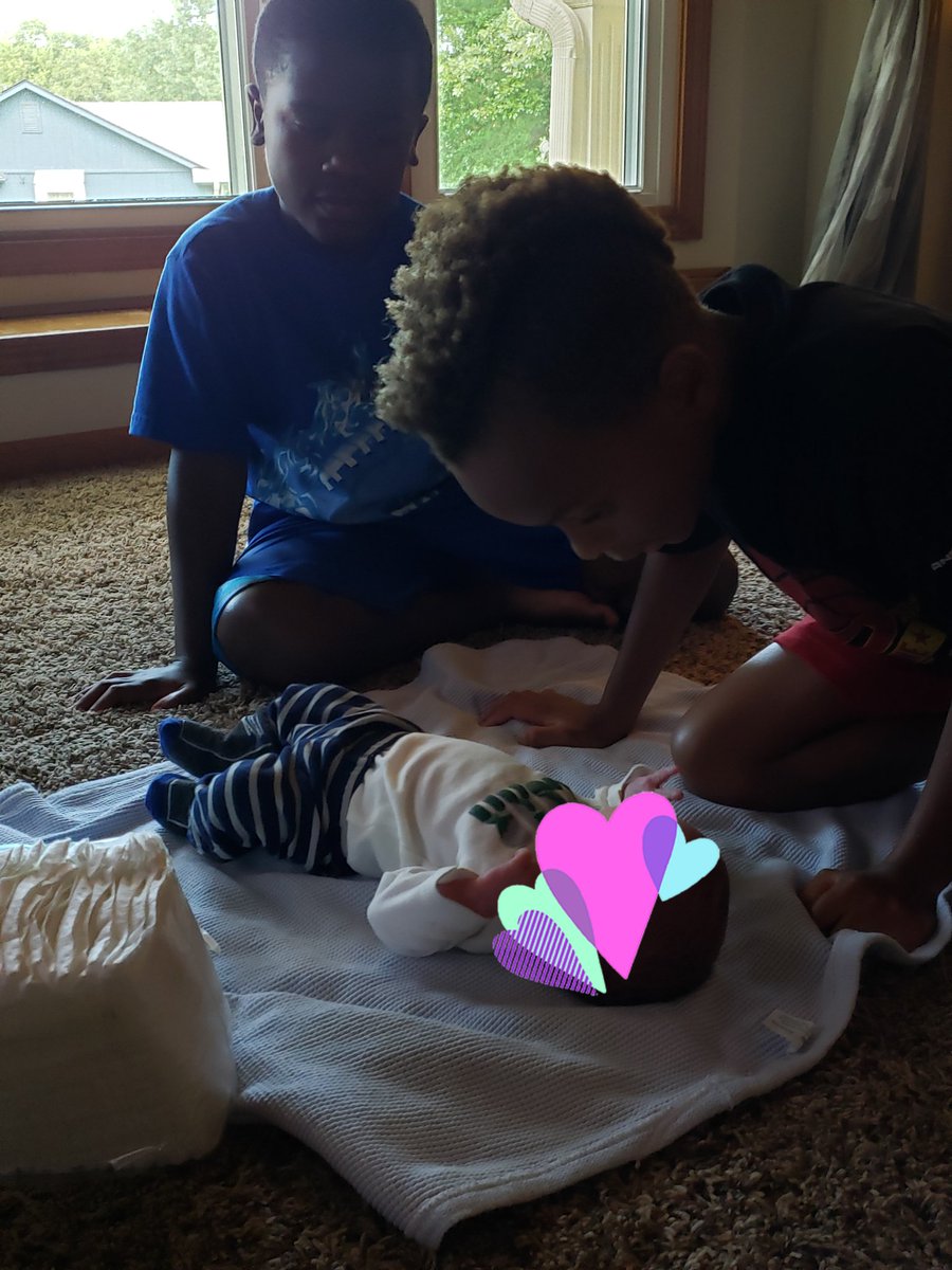 adrianenew's tweet photo. Just going to take some time this weekend to ♥️ on a tiny human. The boys are a little in love! #perfectcreation #ittakesavillage #fosterlove https://t.co/0MQW972kt4