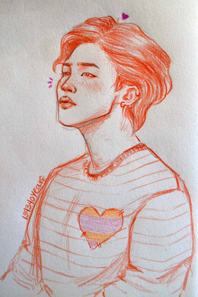 20190617 / day 168i saw that vid of jimin with long hair a while ago and im sad we didn't got any more than that of his long hair ;-;  #btsfanart @BTS_twt