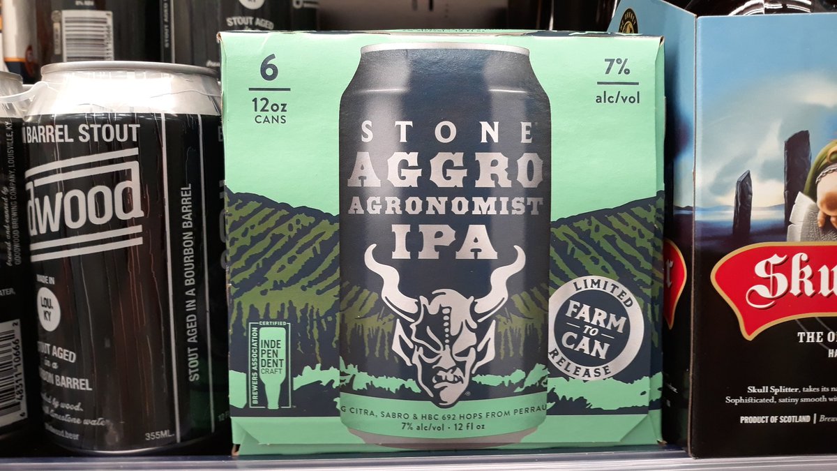 WTXAgronomy's tweet photo. On behalf of many agronomists, thanks for the shout-out @StoneBrewing! The craft beer name game is over. You won. #farmtocan #agronomy #aggroagronomist #respect https://t.co/kx0cV4s1Ke