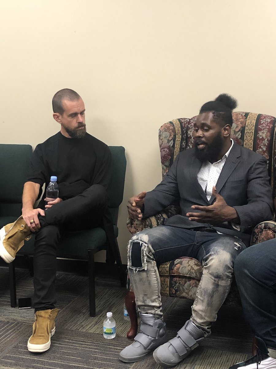 Candi's tweet photo. Connecting with community organizers. Thanks for sharing your experiences and for all you do. #TwitterTogether with Ferguson, STL, @stlblackchamber @BADNETWORK https://t.co/0lmZ3wd5rY