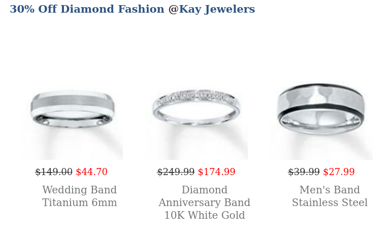 30% Off Diamond Fashion 2mydeal.com/content/30-dia…