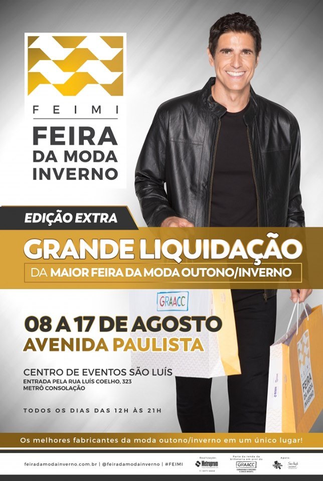 CourosParra's tweet photo. A edição extra da FEIMI - Feira da Moda Inverno segue no Centro de Eventos São Luís em São Paulo/SP até 17 de agosto. Venha conferir o estande Parra Couros - Reynaldo Gianecchini veste jaqueta Sport preto Parra Couros! #feimi #feiradamodainverno #ADonadoPedaco @RGianecchiniJR https://t.co/261dV8CpKZ