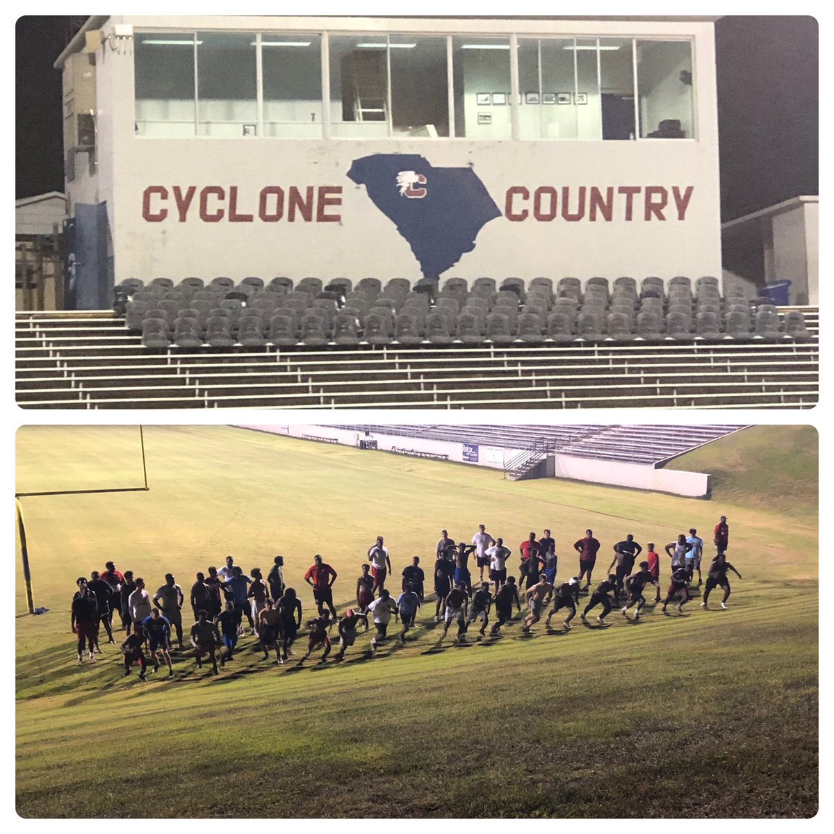 Chester_FB's tweet photo. Champions are built in the dark when no one is watching! A Storm Is Coming...WE ARE CHESTER! #TheEncore #CycloneWay @CoachVfloyd @CoachCaldwell27 @CNR_Sports @RHHerald_Preps @CoachTBoyd @Coachcanty60 @Dodsons0611 https://t.co/qcbLMvZZ7H
