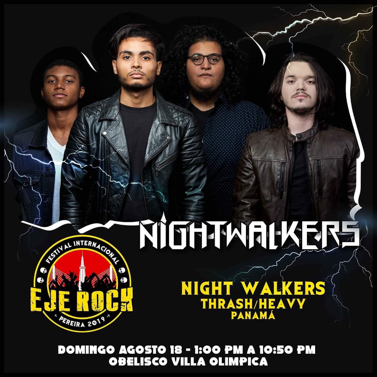 NightwalkersTO's tweet photo. Oficialmente anunciamos nuestra participación en el Festival Internacional #EjeRock 2019 en Pereira, Colombia.
¡Colombia, Prepárate para una dosis de Metal Panameño!
Una escena latinoamericana, unida por la distorsión. https://t.co/e9fFMQtiiM