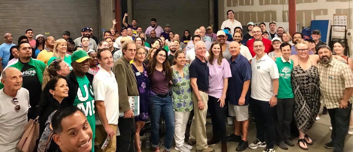 TRNorthridge's tweet photo. These are the volunteers who showed up just this morning before 10:30am to go out and talk to voters for @LoraineForLA We’re doing it all over again tomorrow and Monday and Tuesday. Be part of history and join us! #peoplepower #historyinrealtime #factsoverfear #LoraineforLA https://t.co/HJea5CHWLS