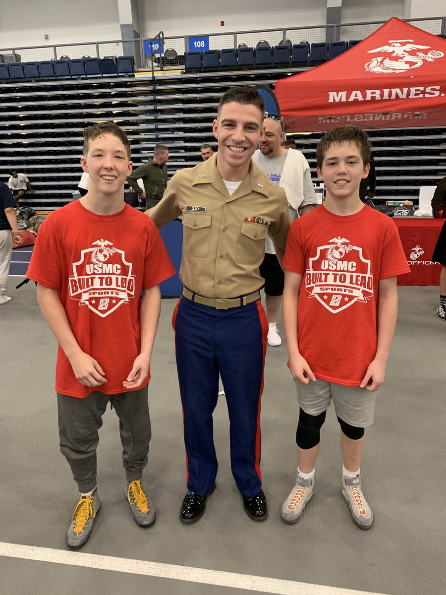 MohonWrestling's tweet photo. Check out Jordyn Hill and Clay O’Connor today at the USMC Sports Leadership Wrestling clinic in Syracuse. The hard work is going to pay off. Keep it grinding. #HAMMER #basementszn https://t.co/AsM8MlUzau