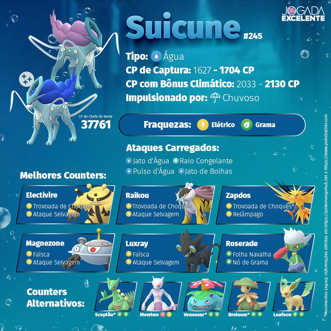 Pokémon GO: como pegar Suicune nas reides; melhores ataques e