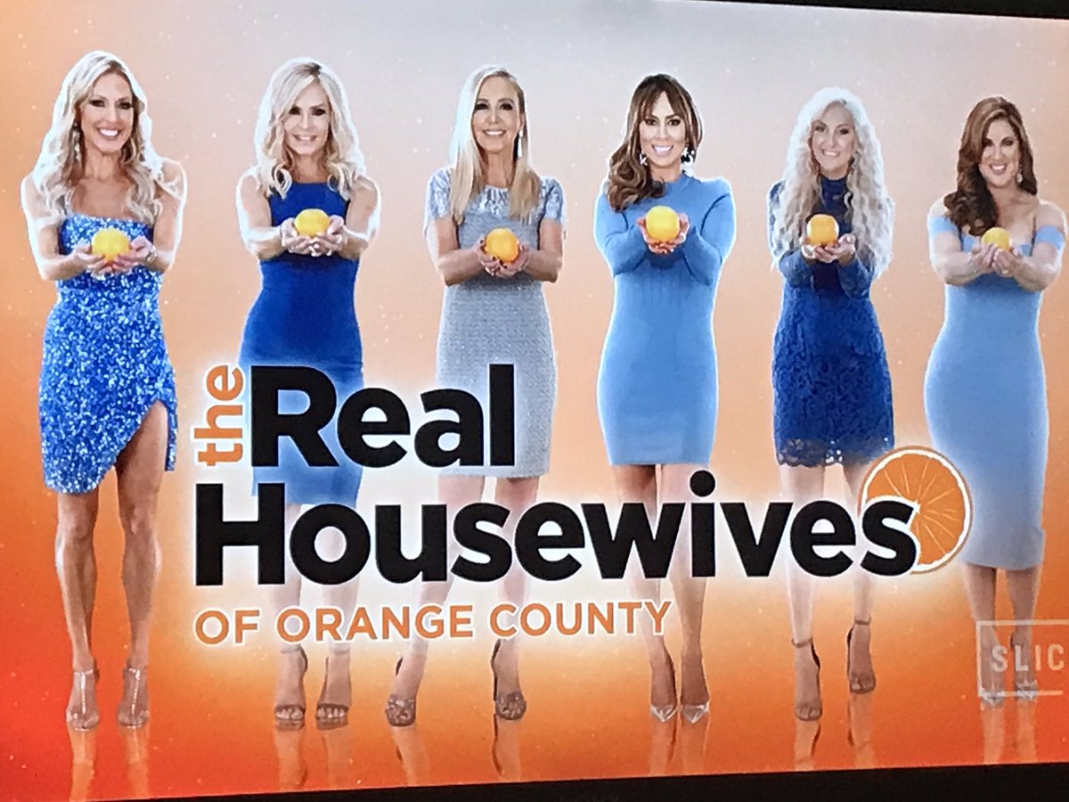 DaBlackB2's tweet photo. Ohhh I like the blue.... questions: 
1- Where’s Vicki? 
2- Who’s that hurl in the left? 
3- Tamrat and Vicki have been dethroned? #LegitQuestions #RHOC https://t.co/v27flgMU2q