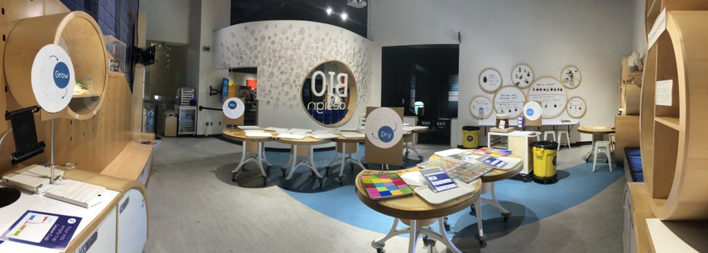 biophilebytes's tweet photo. Prototyped a new possible layout and flow for #MakingWithMicrobes today. Fun to facilitate in the #BiotinkeringLab again this last week - has been a while. Lots of excited and curious visitors! #biotinkering #kombucha https://t.co/zibODorLnL