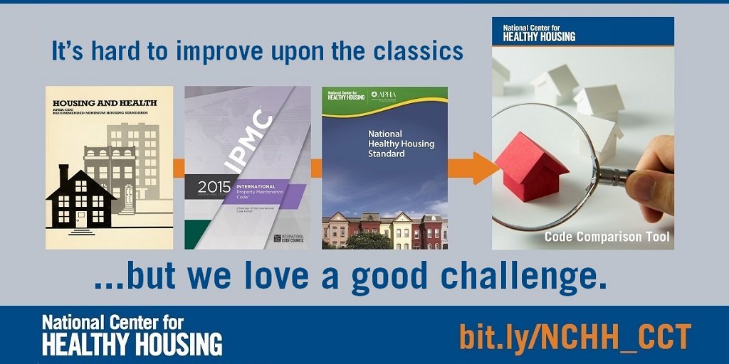 NCHH's tweet photo. If you want to see where your #housingcode is weak, you can compare your #localcode against the #NationalHealthyHousingStandard and
@IntlCodeCouncil's IPMC using our new, interactive, and free #CodeComparisonTool! https://t.co/50SPgezlMF #housingcodes #localcodes #codes https://t.co/34jgOjR41v