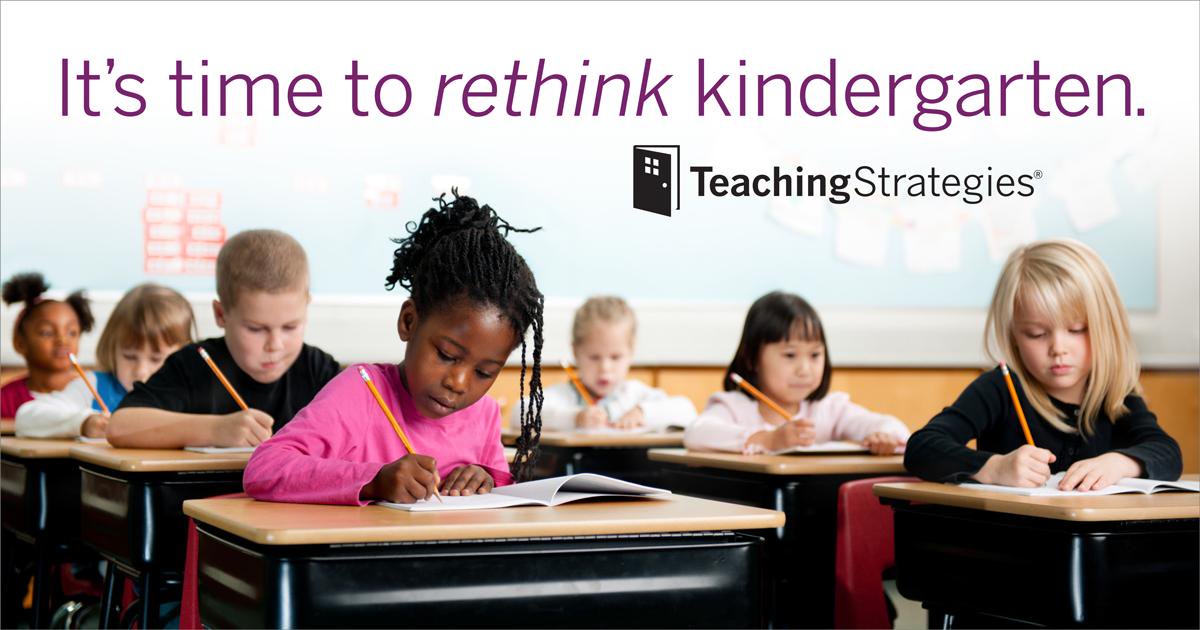 TeachStrategies's tweet photo. Have you noticed that in recent years kindergarten classrooms look more like their first-grade counterparts? It's time to take back kindergarten for young learners. Learn more at https://t.co/UDcJA6yDxq. #k12 #education https://t.co/zwuRd1N2IO