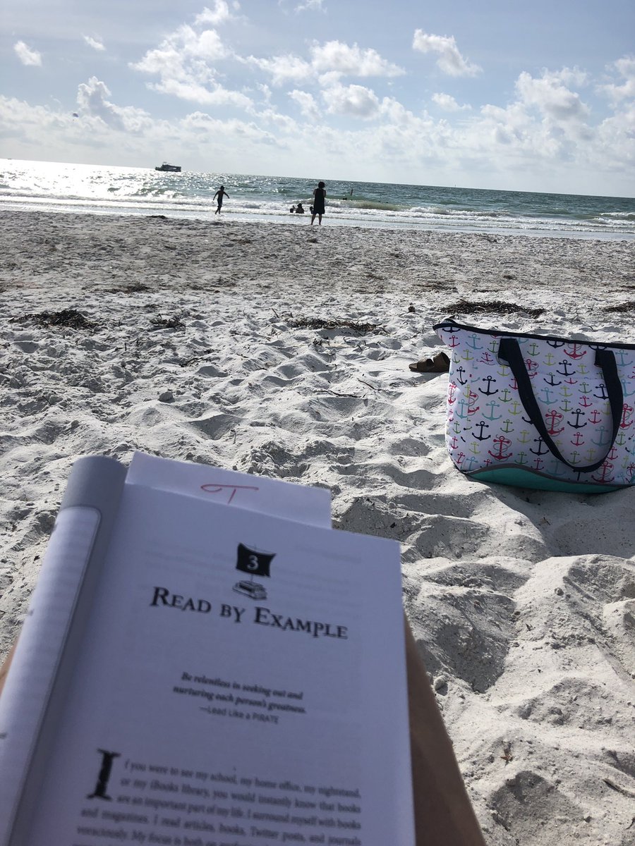 kmac414's tweet photo. Getting in some last minute beach time while reading Lead with Literacy. Great read so far!  #LeadLAP https://t.co/QVXs5XpfyQ