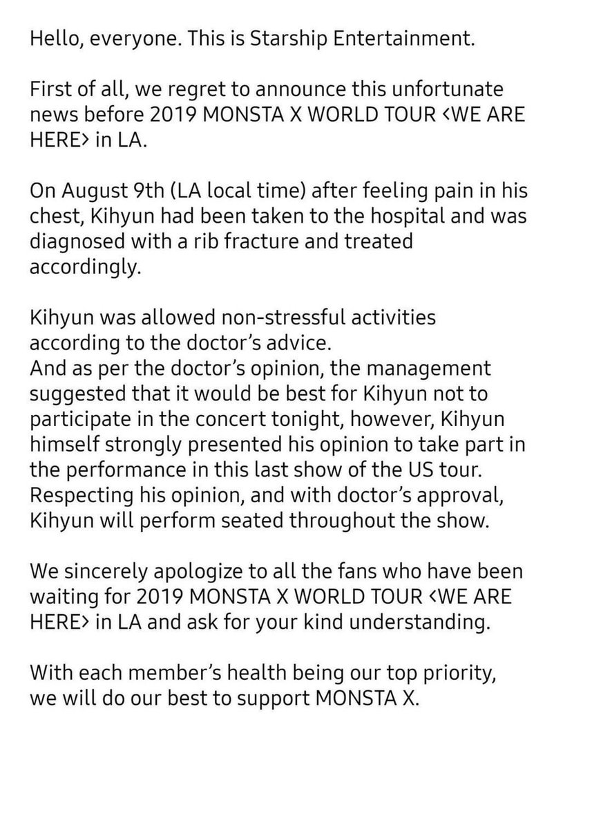 theemolerat's tweet photo. #LETMONSTAXREST
First Hyungwon
Then wonho
NOW KIHYUN?? starship what the hell🤧 I know the boys want to give this tour their all and make the fans happy BUT WE ARE CONCERNED MORE ABOUT THEIR HEALTH THAN THEIR PERFORMANCE WE LOVE YOU EITHER WAY BABIES SO PLEASE REST https://t.co/ICrgsdQPIc
