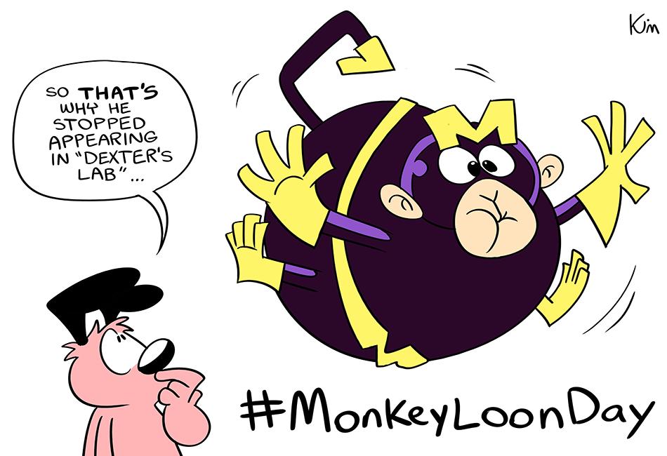 picpak's tweet photo. Remember "Dial M for Monkey"? Enjoy my #MonkeyLoon! #MonkeyloonDay @Animaloonies #animaloon_collective https://t.co/Lkef5K6Fm8