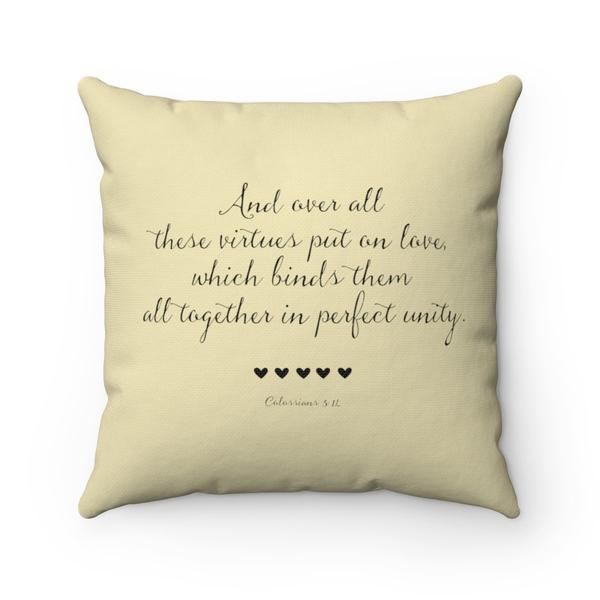 blessed_pillows's tweet photo. "And over all these virtues put on love, which binds them all together in perfect unity." - Colossians 3:14

#uniquegift #BlessedPillows #Inspirationalgift #scripturepillow #bibleverses #throwpillow #pillow

https://t.co/uj5MppHUIb https://t.co/dQn6BNKini