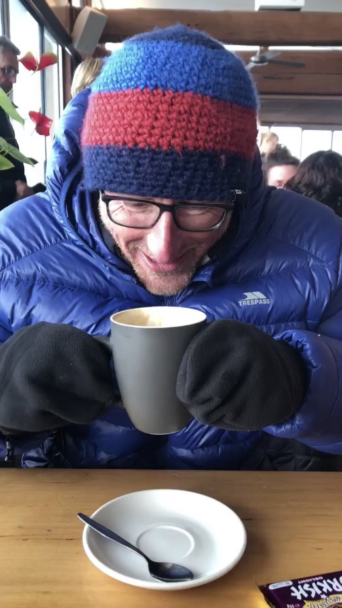 Bundogs's tweet photo. Love my coffee post swim and the best bit about winter swimming is that I get to wear my whole wardrobe #layeruponlayer #winterswimming #coffee https://t.co/V132zLYnnq