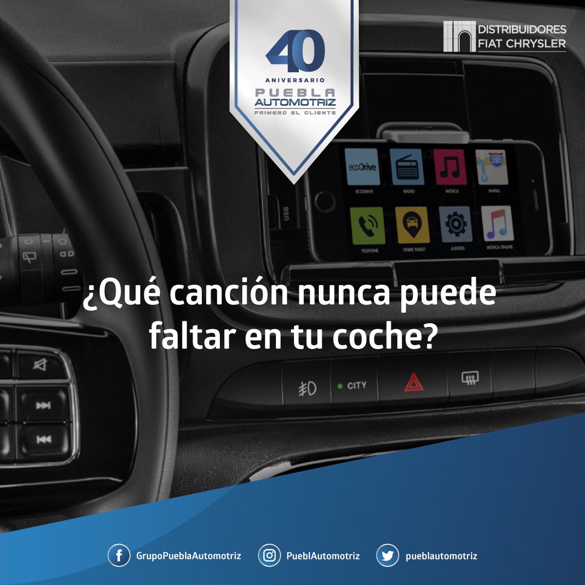 PueblAutomotriz's tweet photo. Comenta la canción que todos escuchan y de inmediato se transportan a tu coche. 🚗🎶

En Puebla Automotriz hay un coche esperando por ti. 

Visítanos en 📍Av. Hermanos Serdán No. 256, Col. Tierra y Libertad, Cp. 72090, Puebla, Pue. https://t.co/9npkvjPtIm