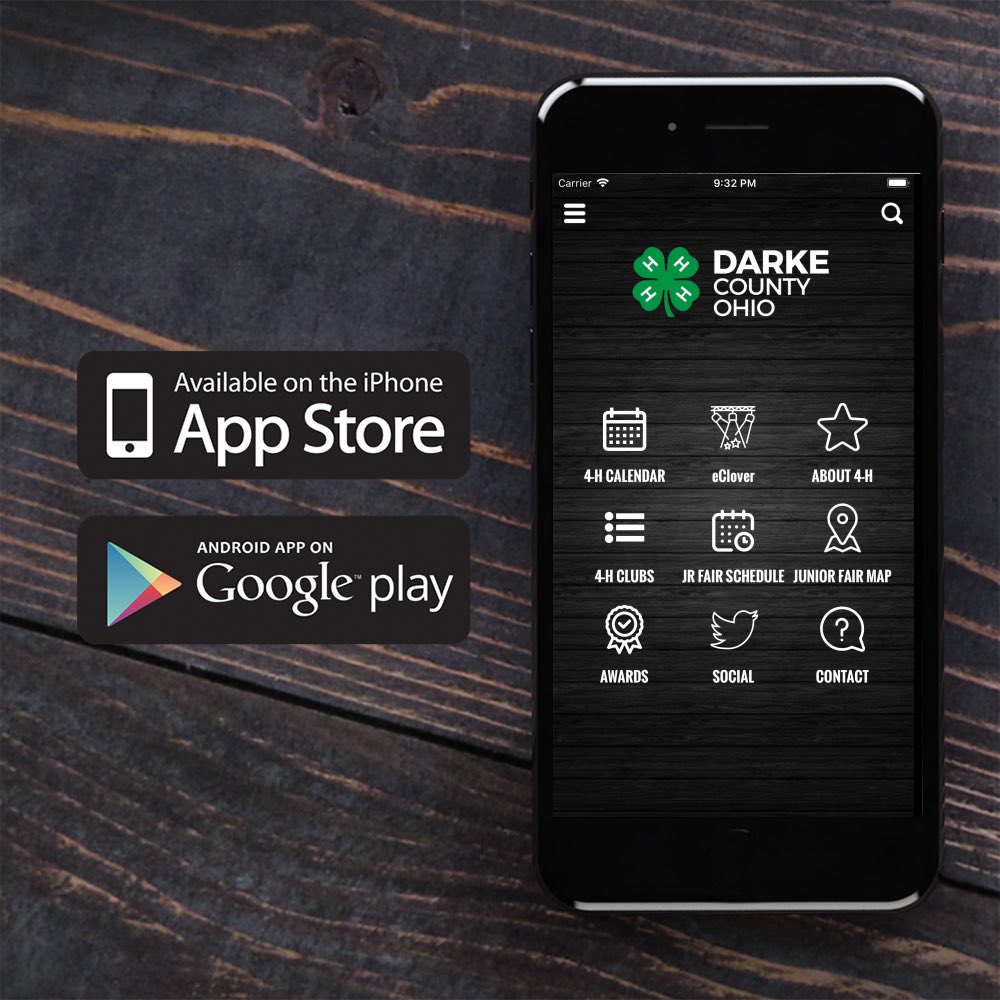 Darke 4-H has an app!  Look for 4-H Now in the App Store.