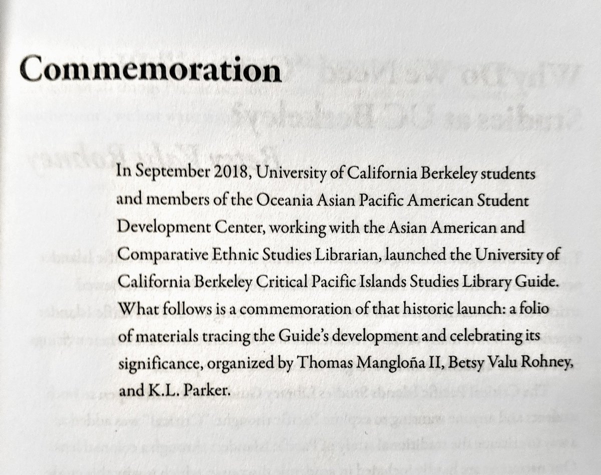 OceaniaConnects's tweet photo. We're happy to share the story of continuing decades long efforts to have the the Ethnic Studies library for PI scholarship &amp; more with the Asian American Library Review. Ft. co-founder Betsy Rohney, @terisasiagatonu and @craigsantosperez that were presented during the launch. https://t.co/4FHSwsz7zo