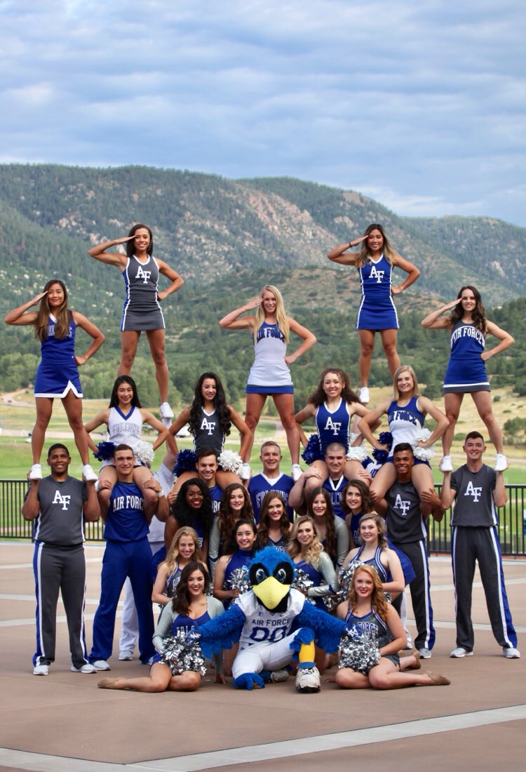 AirForceSpirit's tweet photo. After 8 days and 10 practices, we’re GOING TO CAMP!!! Can’t wait @UCAupdates!!  #LetsFly #BlueOnThree #AFDT #LetsGoAirForce https://t.co/9sYHPKIeqf